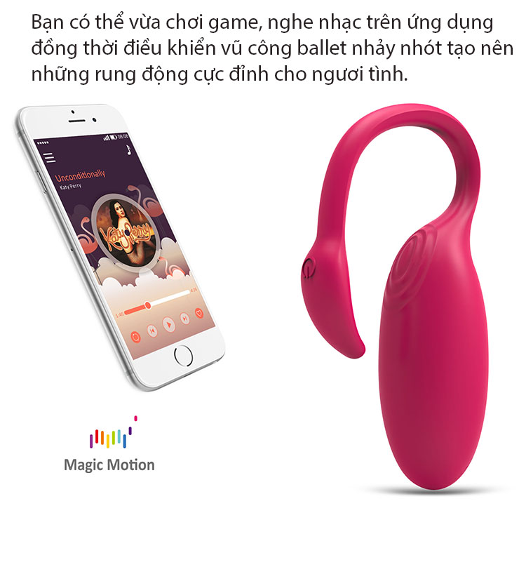 Trứng rung không dây Magic Motion Đức Bluetooth cao cấp kích thích mạnh