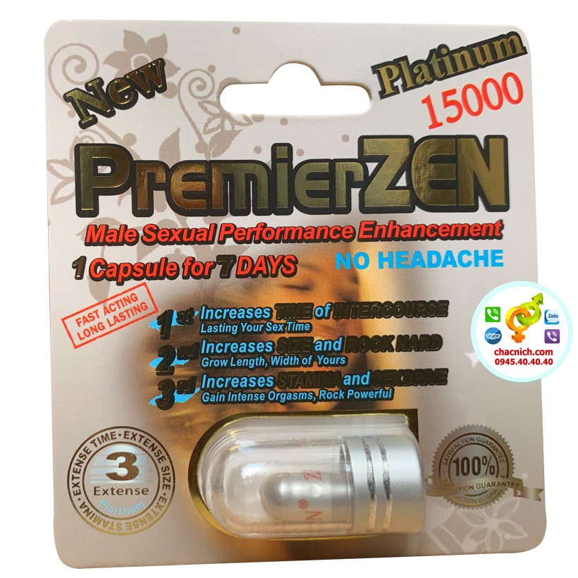 Viên uống sinh lý nam PremierZEN Platinum tăng cường mạnh mẽ bền lâu