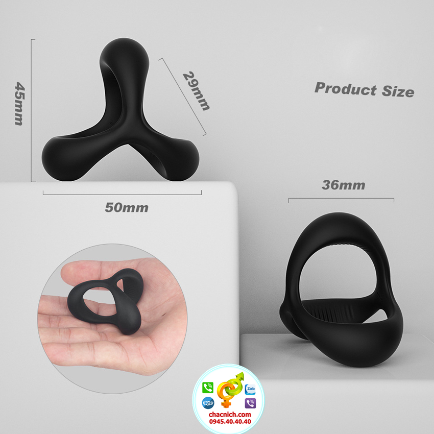 Vòng đeo nam tăng kích thước kéo dài thời gian Pipedream 3 in 1
