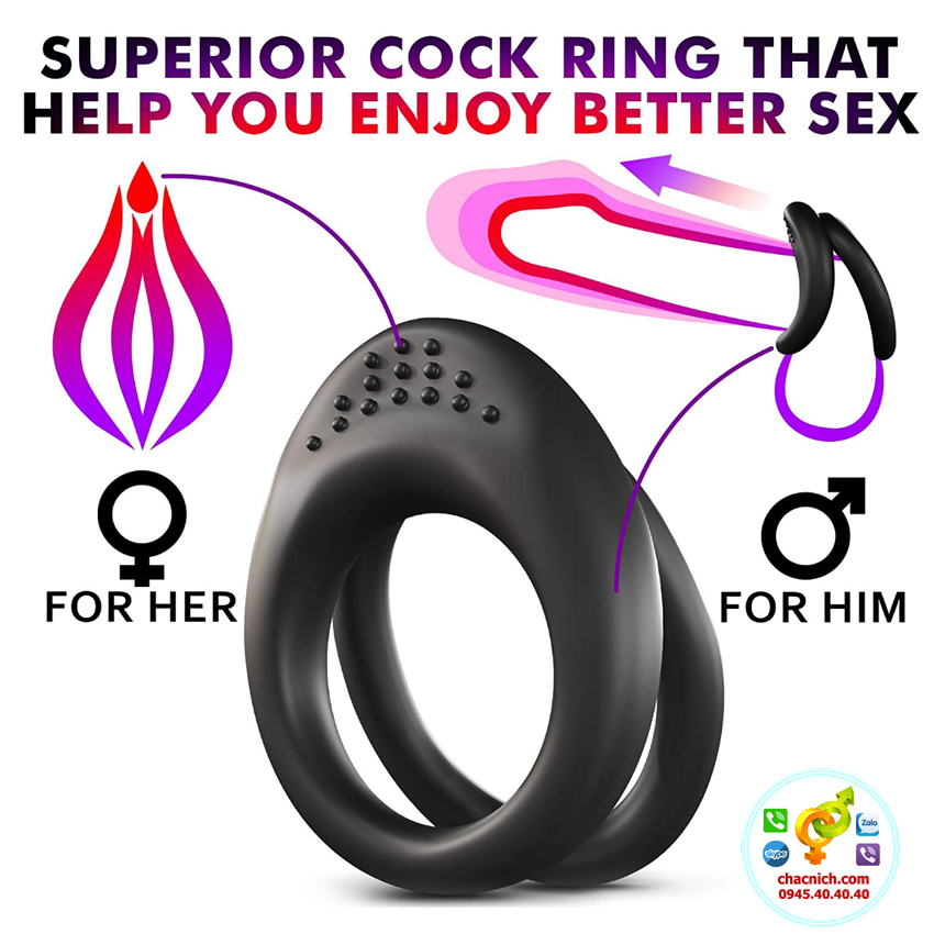 Vòng Cockring Đôi Kéo Dài Thời Gian Cương Cứng Tăng Khoái Cảm Nam Vòng Cockring Đôi Kéo Dài Thời Gian Cương Cứng Tăng Khoái Cảm Nam