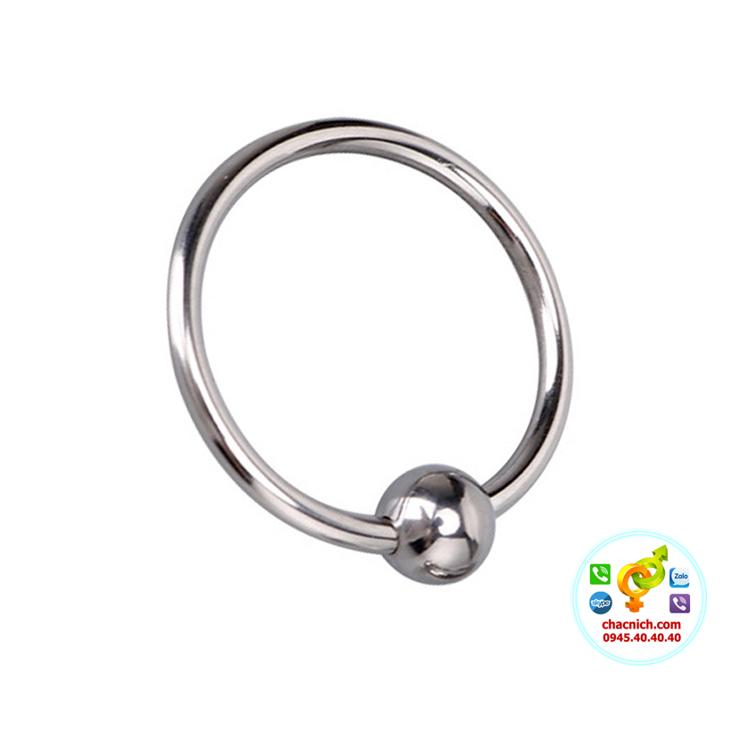 Khoen đeo đầu dương vật inox 1 bi tăng khoái cảm, bền bỉ