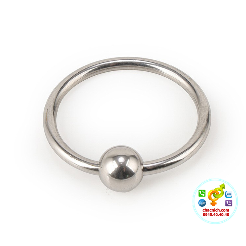 Khoen đeo đầu dương vật inox 1 bi tăng khoái cảm, bền bỉ