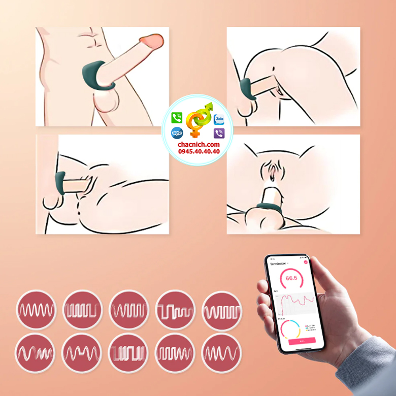 Vòng rung Magic Dante II 10 chế độ cao cấp điều khiển App tiện lợi
