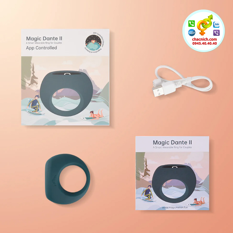 Vòng rung Magic Dante II 10 chế độ cao cấp điều khiển App tiện lợi