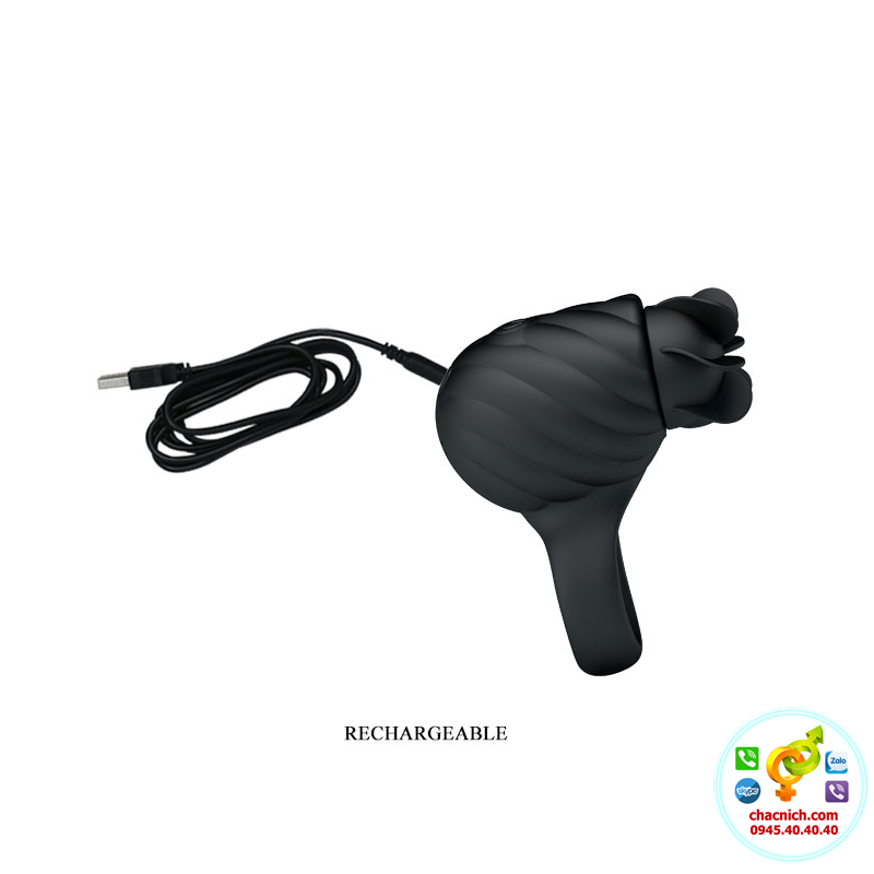 Vòng xoay cánh quạt 3 chế độ Prettylove Frances silicon chính hãng kích thích Vòng xoay cánh quạt 3 chế độ Prettylove Frances silicon chính hãng kích thích