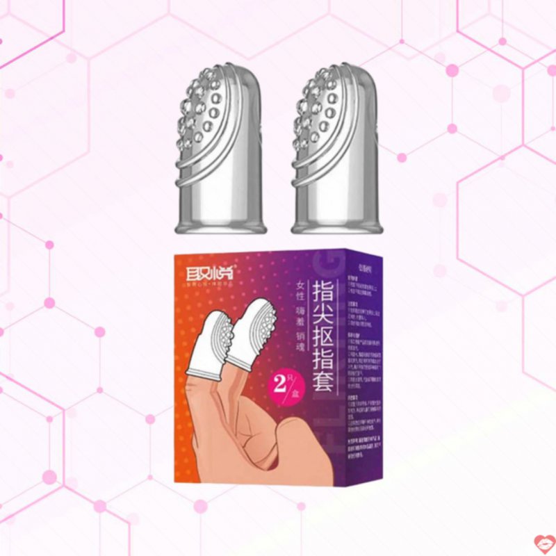 Bao cao su 2 ngón tay Aichao gân gai Hộp 2 cái kích thích cực 