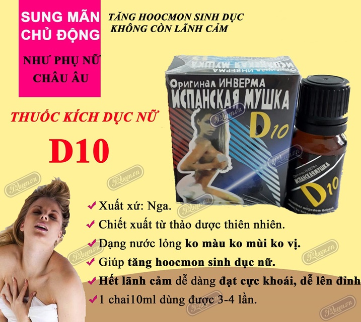 Cung cấp D10 Thuốc Kích Dục Nữ Dạng nước chính hãng Nga hàng mới về