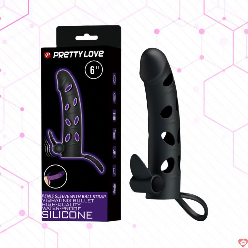 Bao cao su đôn dên rung Pretty Love 6 inch silicon mềm mại kích thích 