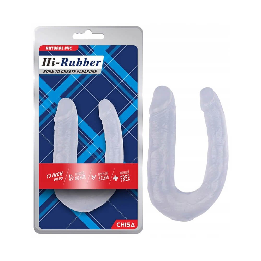 Dương vật giả 2 đầu Chisa Hi-Rubber 13 Inch Trắng