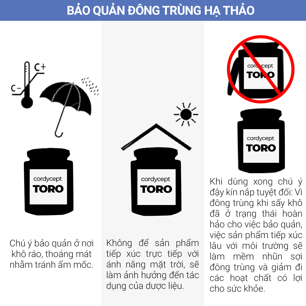  So sánh Đông trùng hạ thảo Toro - Sấy thăng hoa nguyên sợi cải thiện chức năng sinh lý - Hũ 10g có tốt không?