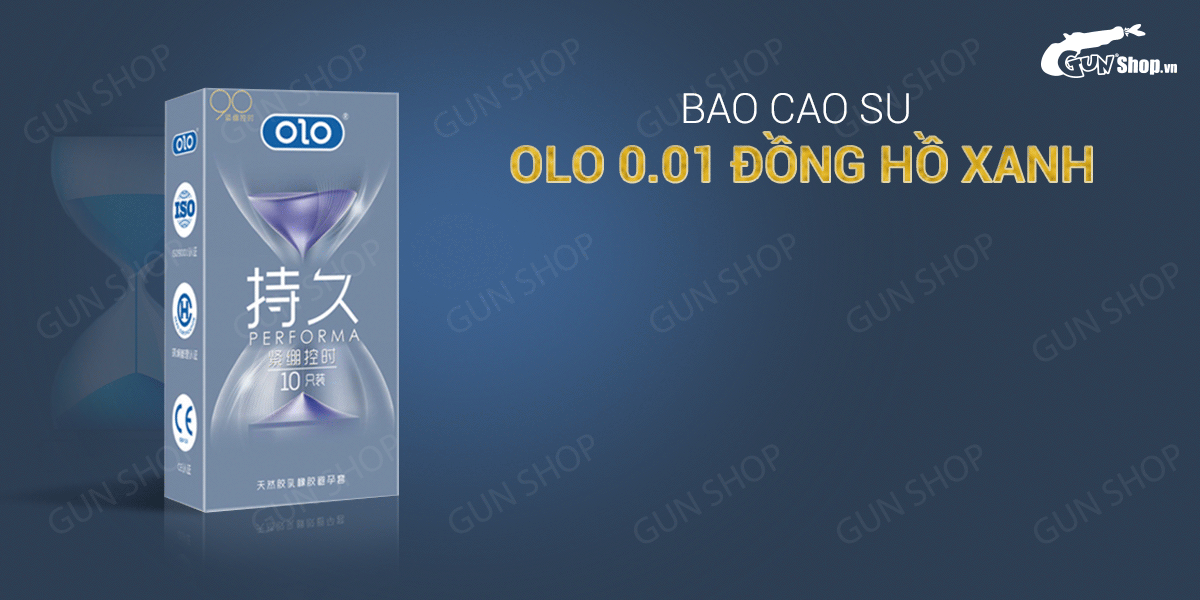  Bảng giá Bao cao su OLO 0.01 Đồng Hồ Xanh - Kéo dài thời gian hương vani - Hộp 10 cái nhập khẩu