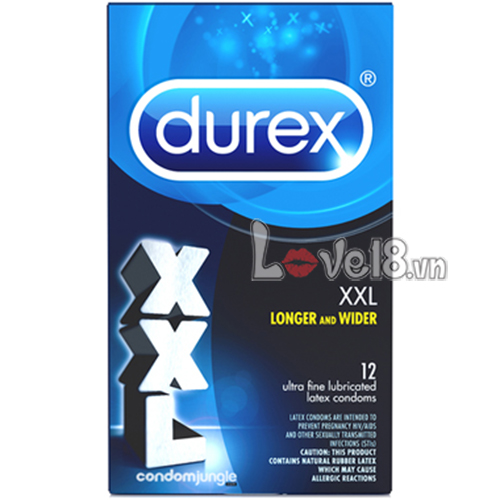  Kho sỉ Bao Cao Su Size Lớn Durex XXL Hộp 12 hàng mới về