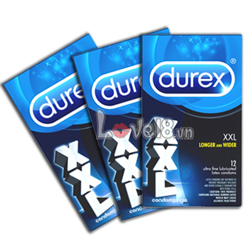  Kho sỉ Bao Cao Su Size Lớn Durex XXL Hộp 12 hàng mới về