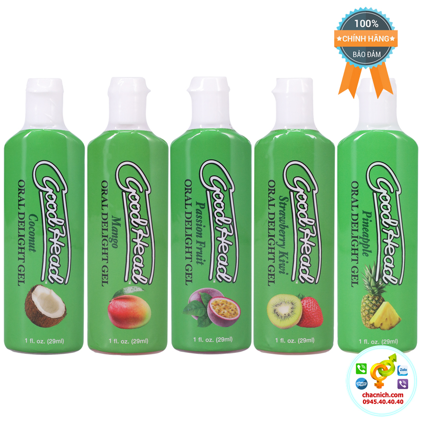  Địa chỉ bán Set 5 tuýp gel Hương vị Dừa Dâu Dứa Kiwi GoodHead Oral Delight Gel Tropical Fruits hàng mới về