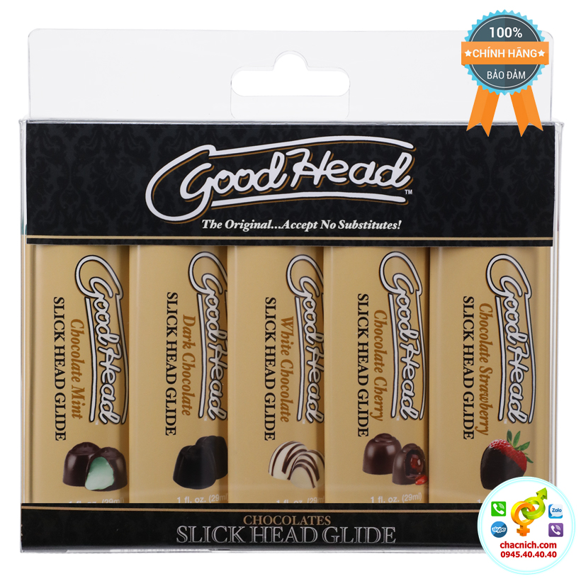  Shop bán Gel bôi trơn và quan hệ bằng miệng hương Sô Cô La Doc Johnson GoodHead Chocolates loại tốt