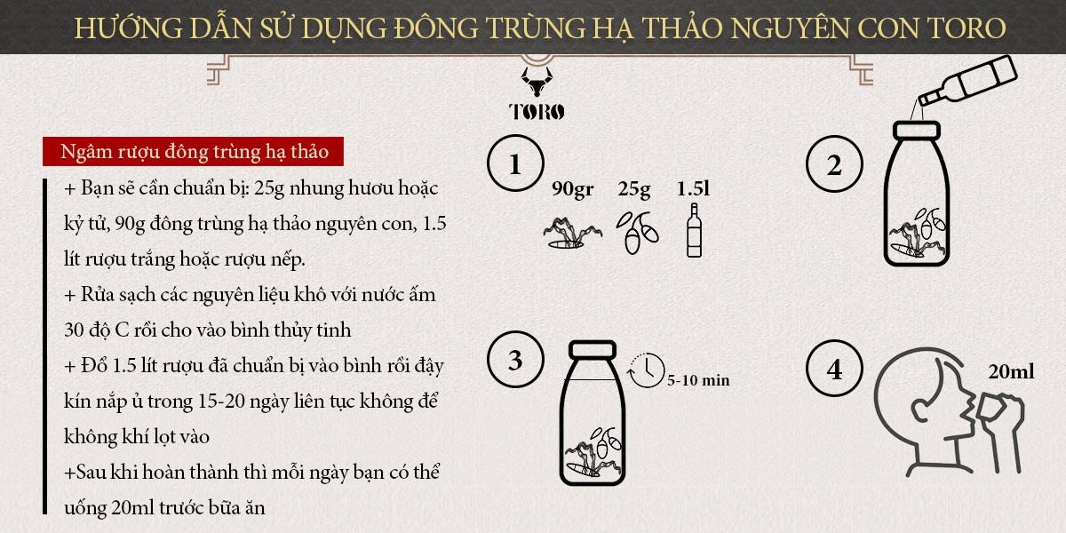  Giá sỉ Đông trùng hạ thảo cao cấp nguyên con - Tăng cường sinh lý bồi bổ cơ thể - 5g loại tốt