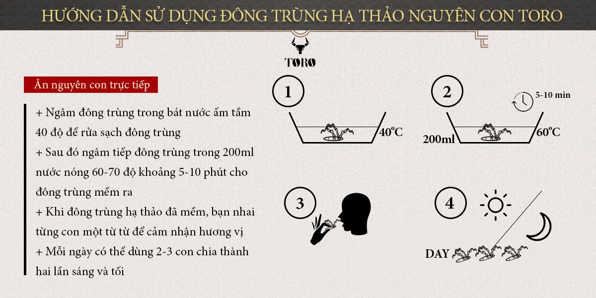  Giá sỉ Đông trùng hạ thảo cao cấp nguyên con - Tăng cường sinh lý bồi bổ cơ thể - 5g loại tốt