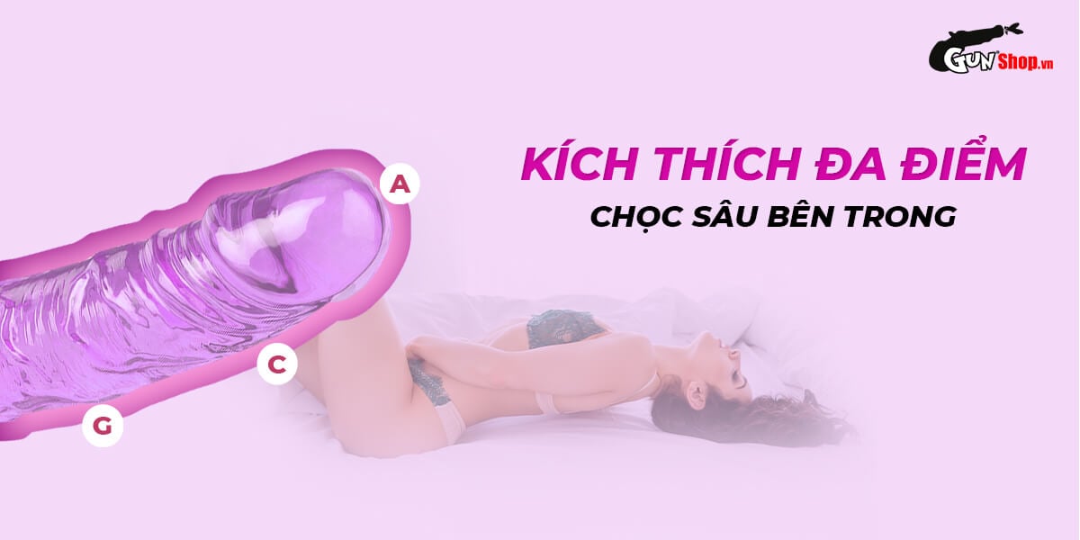 Dương vật giả 2 đầu Chisa Hi-Rubber 12.8 Inch Tím