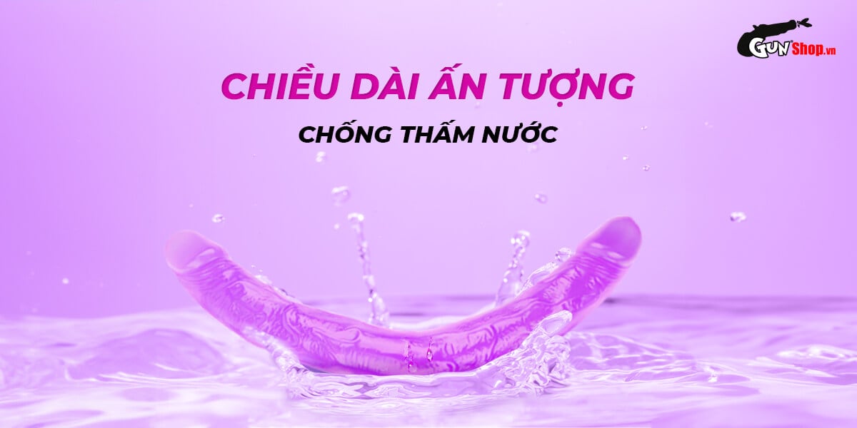 Dương vật giả 2 đầu Chisa Hi-Rubber 12.8 Inch Tím