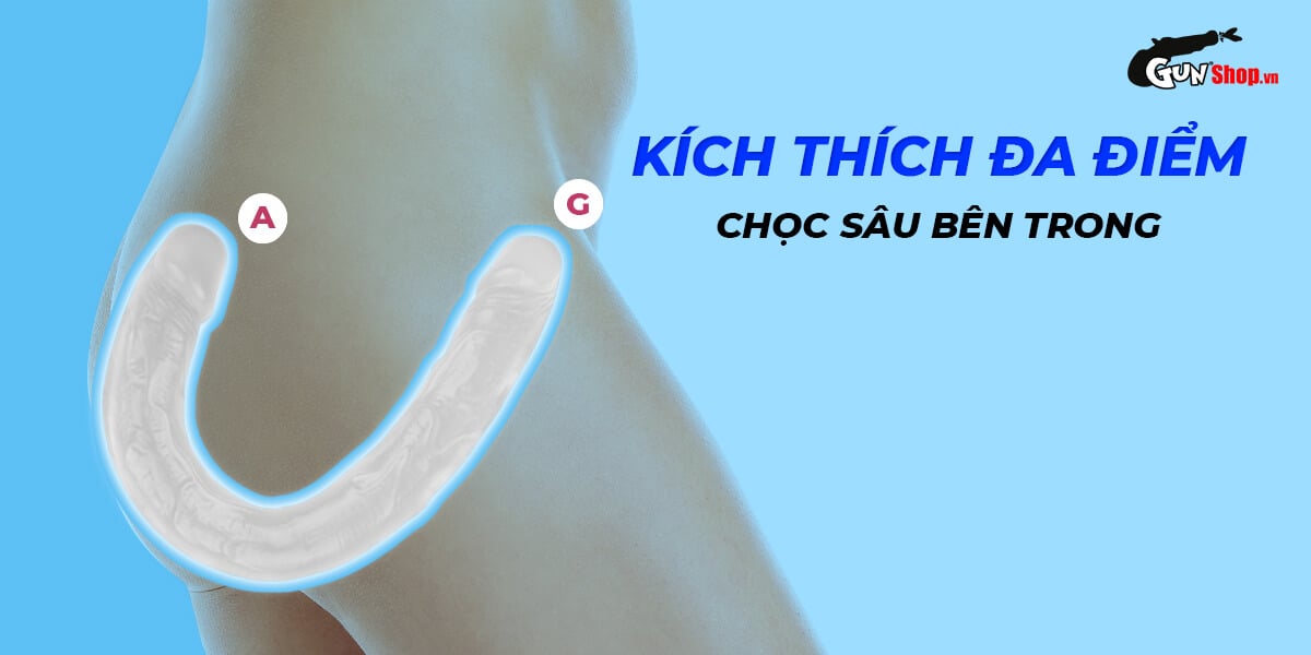 Địa chỉ bán Dương vật giả 2 đầu Chisa Hi-Rubber 12.8 Inch Trắng loại tốt
