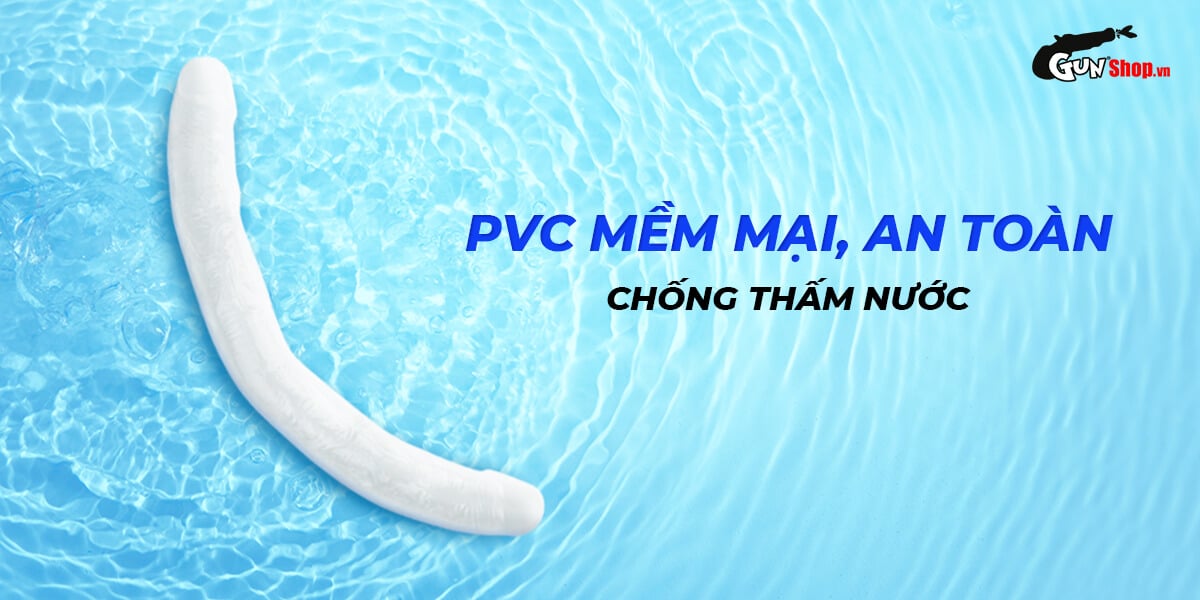 Địa chỉ bán Dương vật giả 2 đầu Chisa Hi-Rubber 12.8 Inch Trắng loại tốt