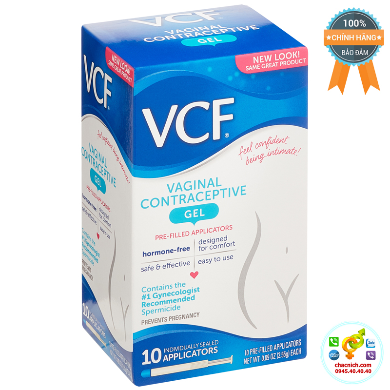  Shop bán Gel tránh thai VCF vaginal contraceptive quan hệ không cần dùng bao cao su hàng xách tay