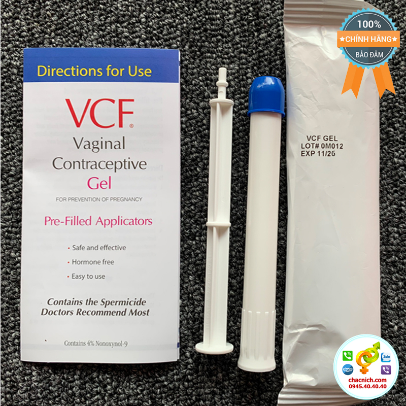  Shop bán Gel tránh thai VCF vaginal contraceptive quan hệ không cần dùng bao cao su hàng xách tay