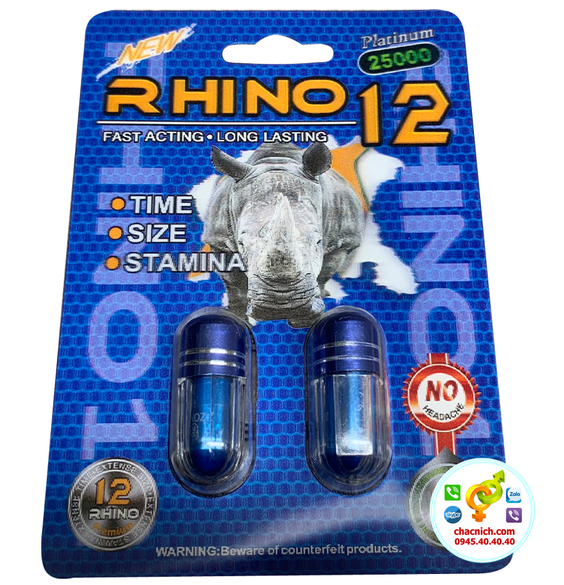  Đánh giá Vĩ 2 viên uống Rhino 12 Platinum hỗ trợ nam giới cương cứng và lâu ra loại tốt